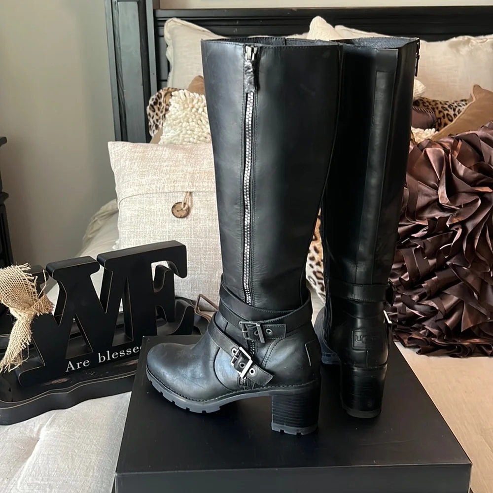Lana Knee-High Heeled UGG Boots - Picture 1 of 14